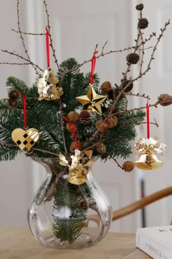 Casa Christmas Ornament - Snemand H 7,6 x B 7,5 cm - Rustfrit stål - Guld