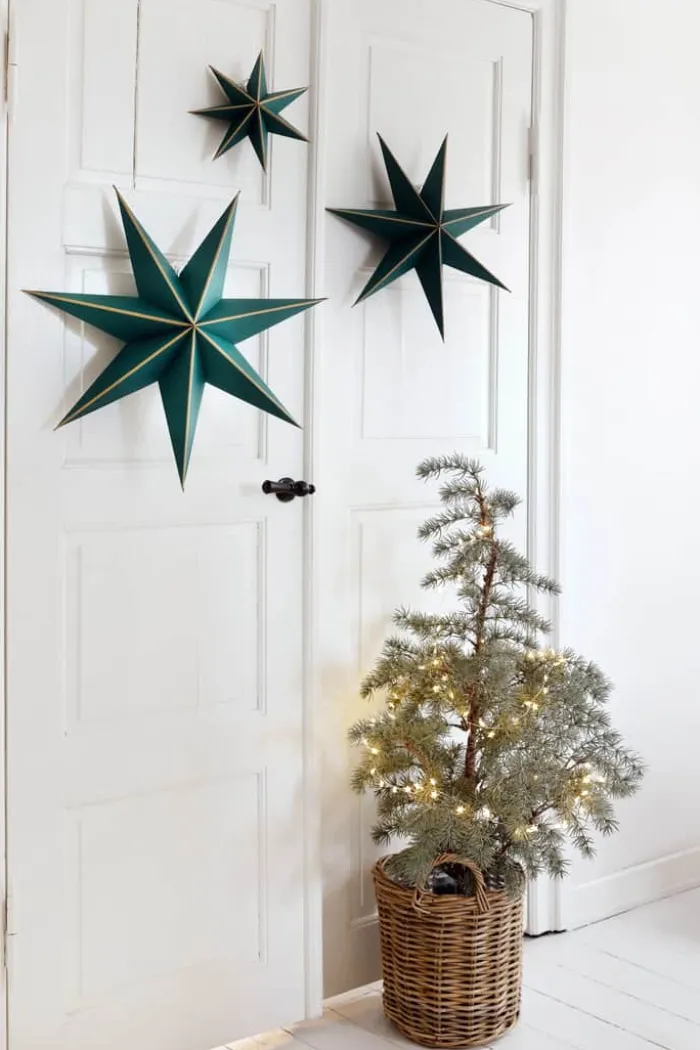 Casa Christmas Papirstjerne Ø 23 cm - Papir - Grøn