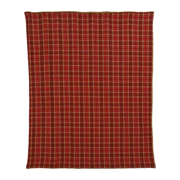 Casa Christmas Plaid B 130 x L 150 cm - Polyester - Rød/bordeaux