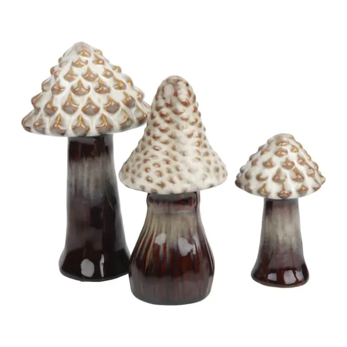 Casa Christmas Svamp H 18,5cm - Porcelæn - Beige/brun