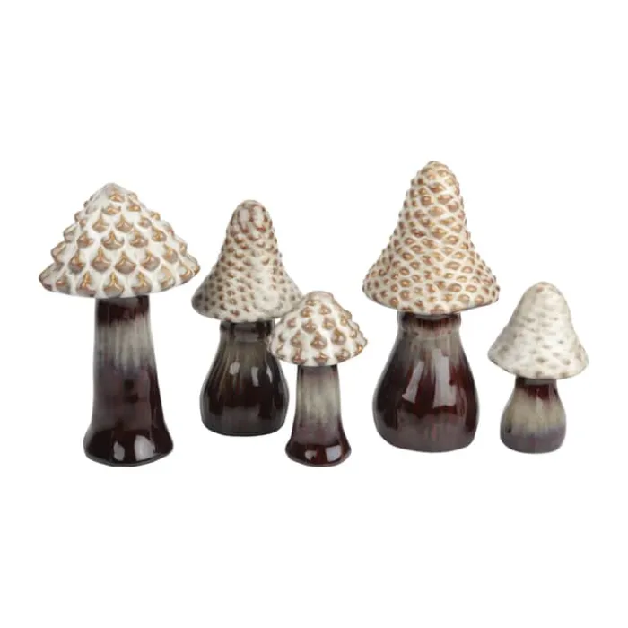 Casa Christmas Svamp H 18,5cm - Porcelæn - Beige/brun