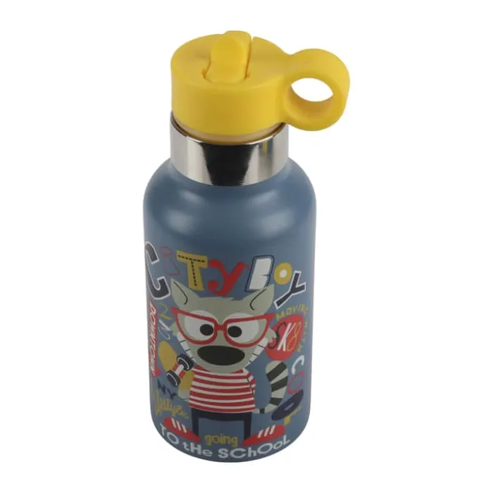 Casa Kids Drikkeflaske 350 ml - Plastik - Plastik - Grå