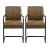 CASA Living Adele Spisebordsstol - 2 stk. H 84,5 x B 50,5 x L 64,5 cm - Stål/stof - Brun