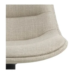 CASA Living Adisa Barstol - 2 stk H 95 x D 47 cm - Stof/stål - Beige/sort