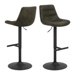CASA Living Adisa Barstol - 2 stk. H 95 x D 47 cm - Stål/stof - Preston