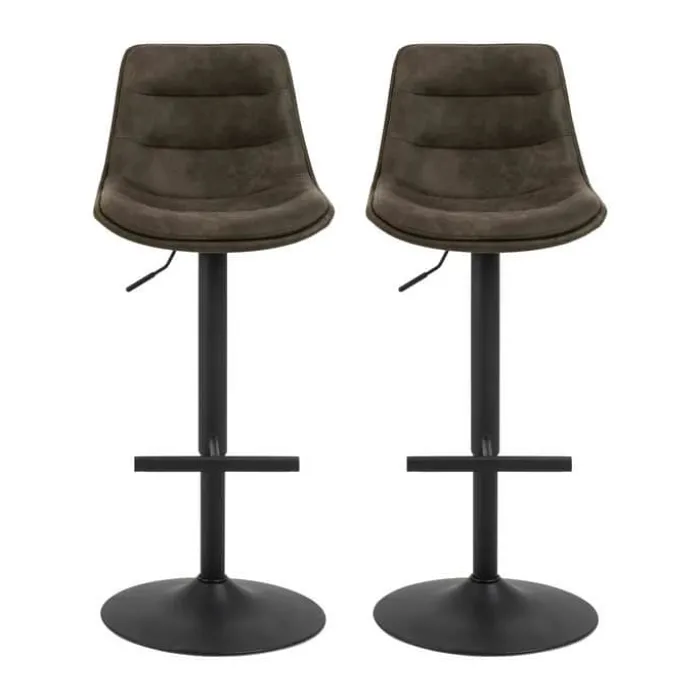 CASA Living Adisa Barstol - 2 stk. H 95 x D 47 cm - Stål/stof - Preston