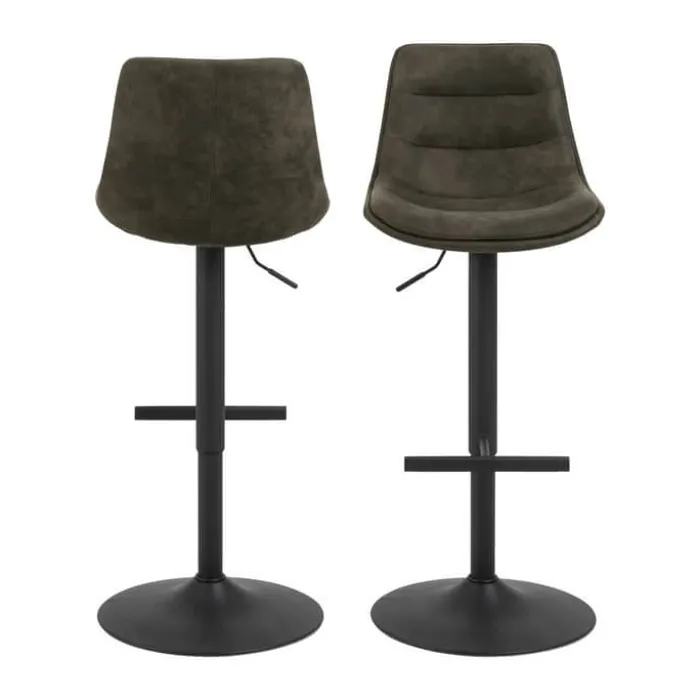 CASA Living Adisa Barstol - 2 stk. H 95 x D 47 cm - Stål/stof - Preston