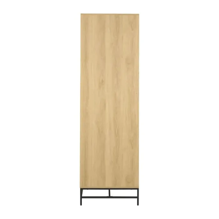 CASA Living Albany klædeskab H 200 x B 99 x L 60 cm - Melamin/stål - Natur