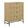 CASA Living Albany Kommode H 100,1 x B 80,6 x L 40 cm - Melamin/stål - Natur