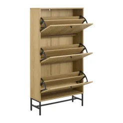 CASA Living Albany Skoskab H 140,4 x B 71,6 x D 25 cm - Ru eg melamin - Natur