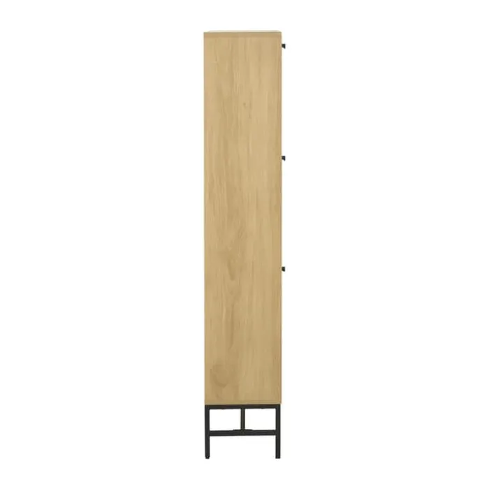 CASA Living Albany Skoskab H 140,4 x B 71,6 x D 25 cm - Ru eg melamin - Natur