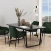 CASA Living Amble Spisebord H 74 x B 160 x D 90 cm - Melamin/metal - Sort
