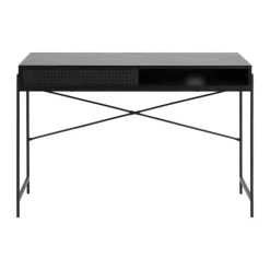 CASA Living Angus Skrivebord H 75 x B 110 x D 50 cm - Melamin/metal - Sort