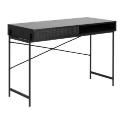 CASA Living Angus Skrivebord H 75 x B 110 x D 50 cm - Melamin/metal - Sort