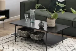 CASA Living Angus Sofabord H 40 x B 115 x D 60 cm - Melamin/metal - Sort