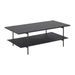 CASA Living Angus Sofabord H 40 x B 115 x D 60 cm - Melamin/metal - Sort