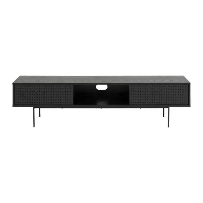 CASA Living Angus TV-bord H 44,5 x B 40 x L 180 cm - Melamin/metal - Sort