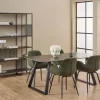 CASA Living Antalya Spisebord H 75 x B 180 x L 90 cm - Stål/keramik - Sort