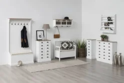 CASA Living Aster Bænk m. Hynde H 85 x B 90 x L 48 cm - MDF/stof