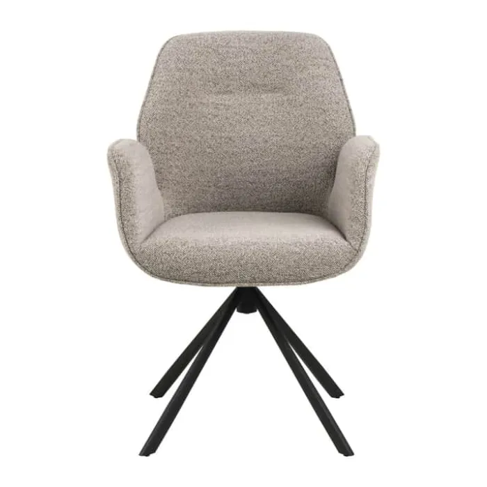 CASA Living Aura Spisebordsstol H 91 x B 60,5 x D 58,5 cm - Stål/stof - Beige