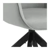 CASA Living Aura Spisebordsstol H 91 x B 60,5 x D 58,5 cm - Gummitræ/stof - Lysegrå/sort