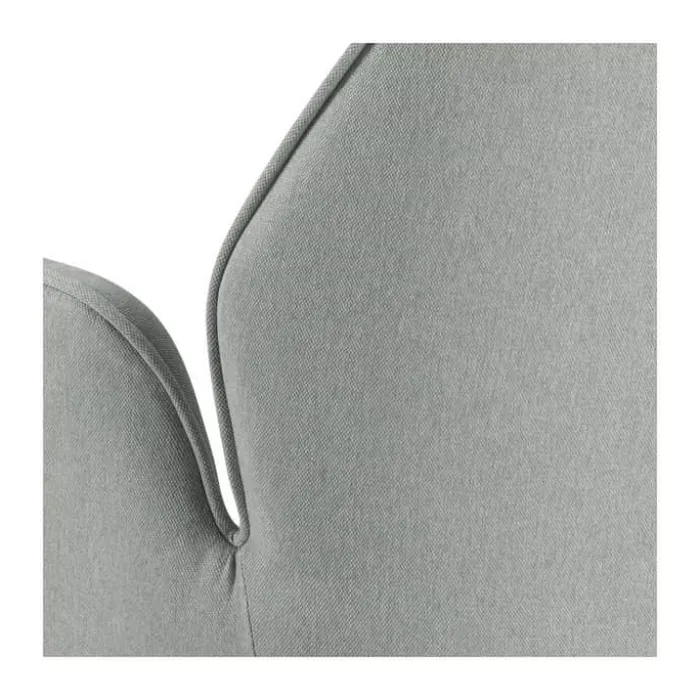 CASA Living Aura Spisebordsstol H 91 x B 60,5 x D 58,5 cm - Gummitræ/stof - Lysegrå/natur