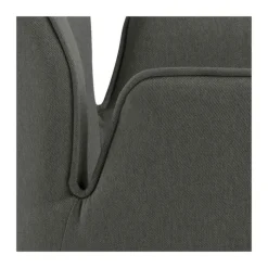 CASA Living Aura Spisebordsstol H 91 x B 60,5 x D 58,5 cm - Gummitræ/stof - Mørkegrå/natur