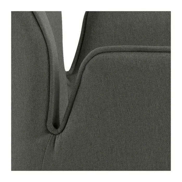 CASA Living Aura Spisebordsstol H 91 x B 60,5 x D 58,5 cm - Gummitræ/stof - Mørkegrå/natur