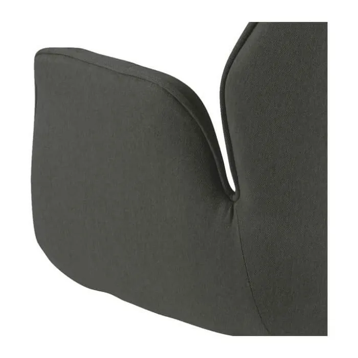 CASA Living Aura Spisebordsstol H 91 x B 60,5 x D 58,5 cm - Gummitræ/stof - Mørkegrå/sort