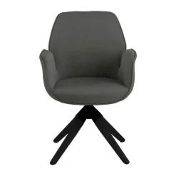 CASA Living Aura Spisebordsstol H 91 x B 60,5 x D 58,5 cm - Gummitræ/stof - Mørkegrå/sort