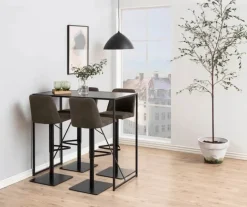 CASA Living Avanja Barstol H 107,5 x B 43 x D 51 cm - Preston-stof - Antracit