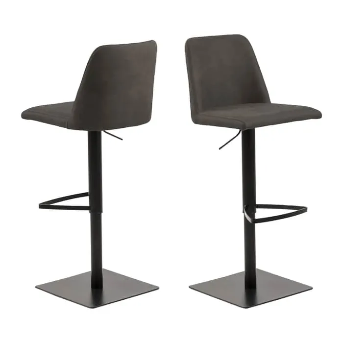 CASA Living Avanja Barstol H 107,5 x B 43 x D 51 cm - Preston-stof - Antracit