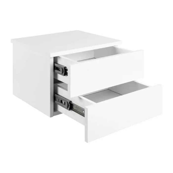 CASA Living Avignon Natbord H 24,5 x B 37 x L 32 cm - 2 skuffer - Hvid