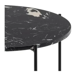 CASA Living Avila Hjørnebord Ø 52 x H 40 cm - Metal - Sort