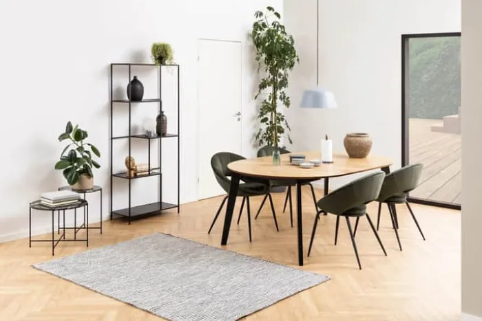CASA Living Avila Hjørnebord Ø 52 x H 40 cm - Metal - Sort