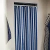 CASA Living Badeforhæng B 180 x L 200 cm - Polyester - Mørkeblå stribet