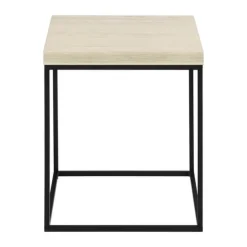 CASA Living Barossa Sofabord H 45 x B 40 x L 40 cm - Metal/papir - Beige