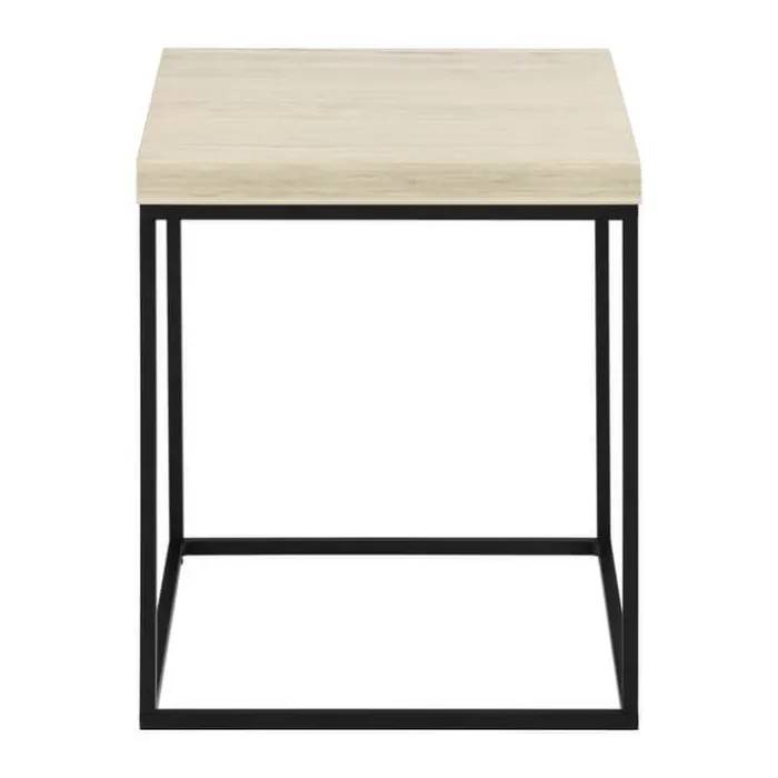 CASA Living Barossa Sofabord H 45 x B 40 x L 40 cm - Metal/papir - Beige