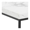 CASA Living Barossa Sofabord H 45 x B 40 x L 40 cm - Metal/papir - Hvid