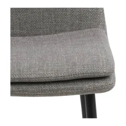 CASA Living Becca Spisebordsstol - 4 stk. H 85,5 x B 46 x D 55 cm - Metal/stof - Gråbrun