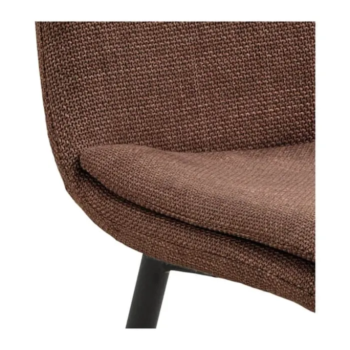 CASA Living Becca Spisebordsstol - 4 stk H 85,5 x B 46 x D 55 cm - Stof/stål - Terracotta