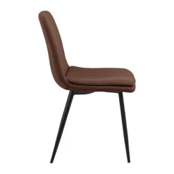 CASA Living Becca Spisebordsstol - 4 stk H 85,5 x B 46 x D 55 cm - Stof/stål - Terracotta