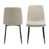 CASA Living Becca Spisebordsstol - 4 stk. H 85,5 x B 46 x D 55 cm - Metal/stof - Beige