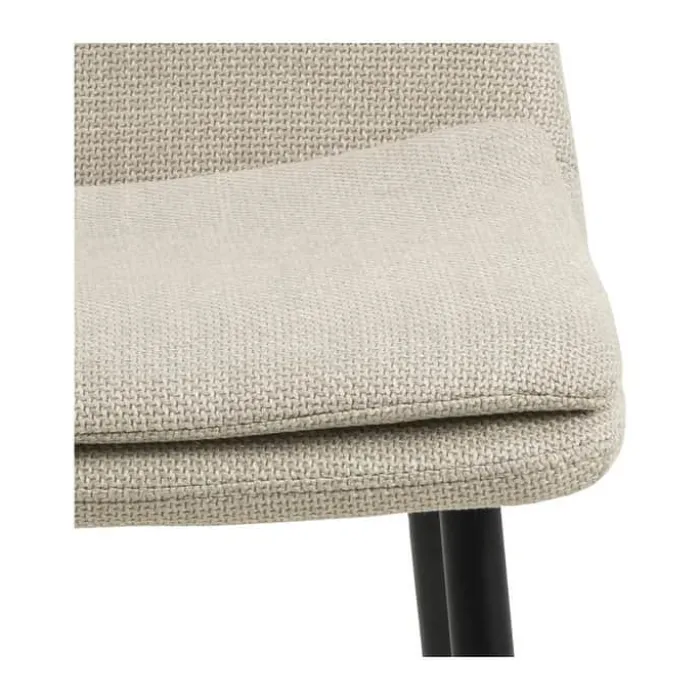 CASA Living Becca Spisebordsstol - 4 stk. H 85,5 x B 46 x D 55 cm - Metal/stof - Beige
