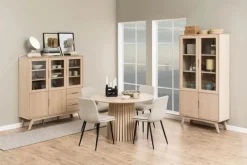 CASA Living Becca Spisebordsstol - 4 stk. H 85,5 x B 46 x D 55 cm - Metal/stof - Beige
