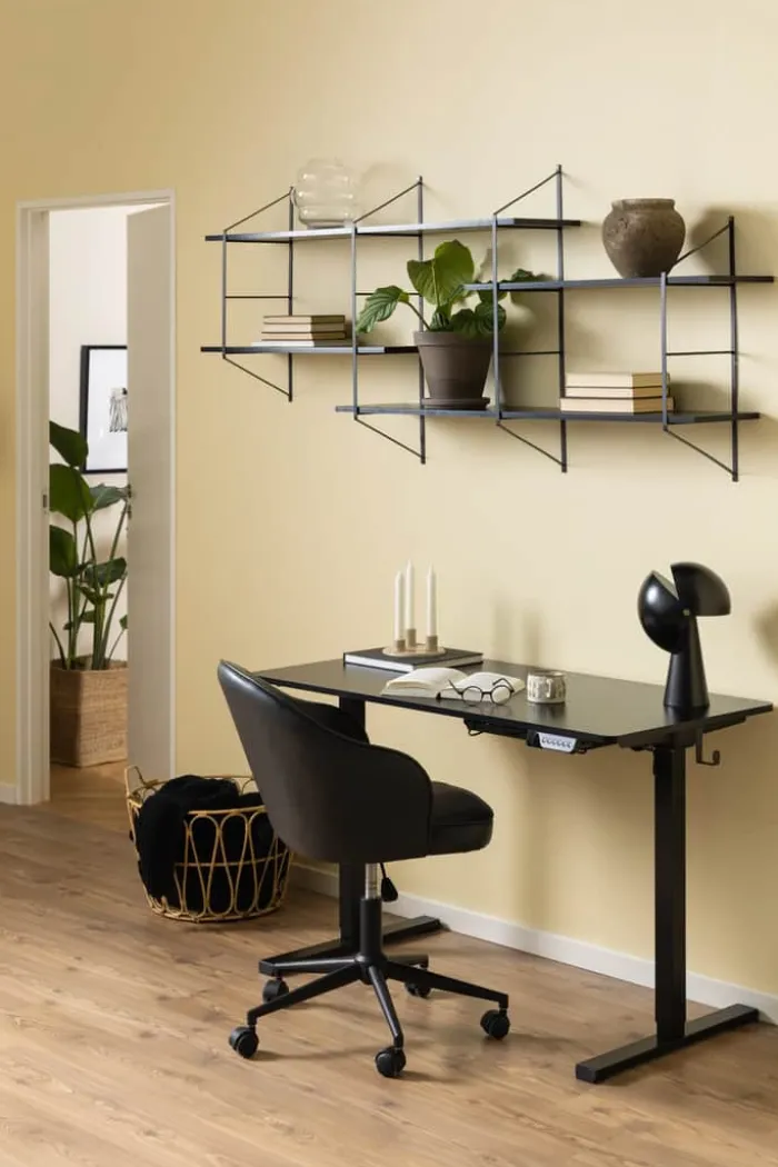 CASA Living Belfast Hylde H 79 x B 191 x D 25,5 cm - Stål - Sort