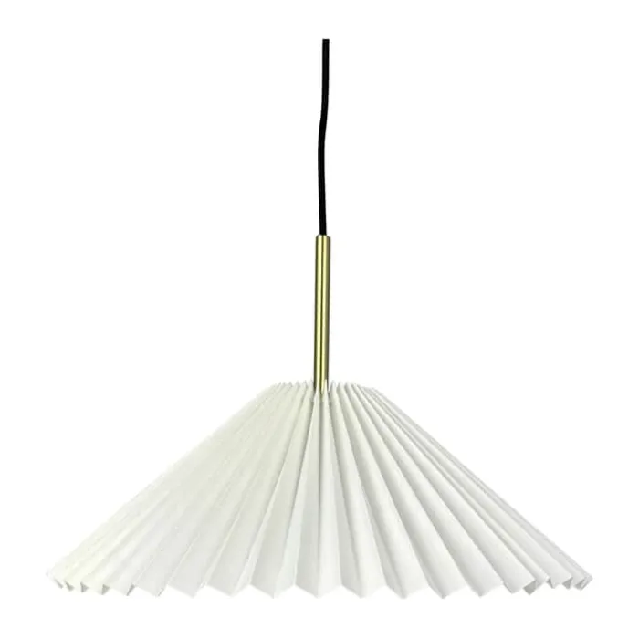CASA Living Bloom Pendel Ø 39 cm - Jern/stof - Hvid