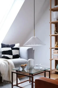 CASA Living Bloom Pendel Ø 39 cm - Jern/stof - Hvid