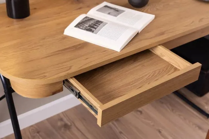 CASA Living Blueton Skrivebord H 75 x B 120 x L 60 cm - Papir/stål - Natur