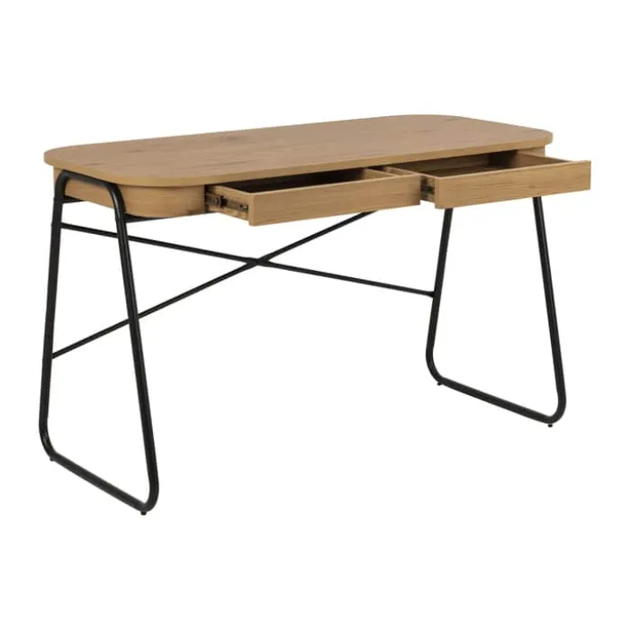CASA Living Blueton Skrivebord H 75 x B 120 x L 60 cm - Papir/stål - Natur